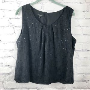 Talbots Black sequins top!